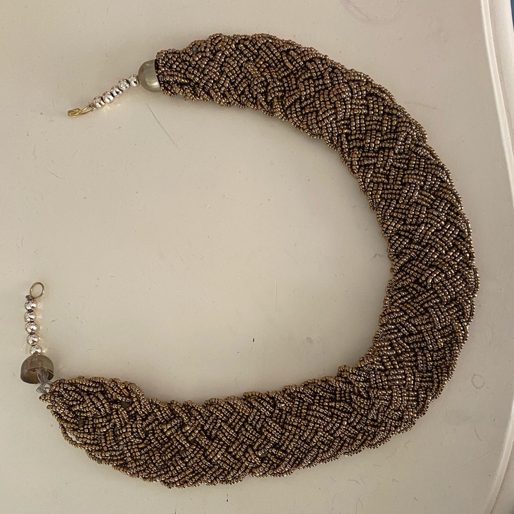 Dull Gold Statement Necklace